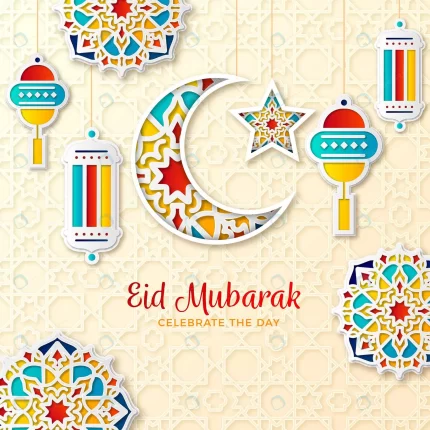 paper style eid mubarak moon candles with ornamen crc9b682168 size5.74mb - title:graphic home - اورچین فایل - format: - sku: - keywords: p_id:353984