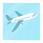 - passenger plane flying against blue sky flat vect crc3f9587df size0.84mb - Home