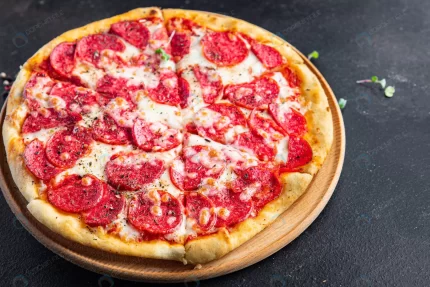 pizza salami fast food pepperoni sausage cheese t crcb65e0f3a size13.53mb 5299x3533 - title:graphic home - اورچین فایل - format: - sku: - keywords: p_id:353984