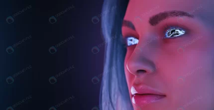 portrait 3d girl with digital eyes rnd759 frp22469589 - title:graphic home - اورچین فایل - format: - sku: - keywords: p_id:353984