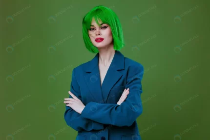 portrait charming lady wearing green wig blue jac crc34061a78 size14.45mb 6578x4385 - title:graphic home - اورچین فایل - format: - sku: - keywords: p_id:353984