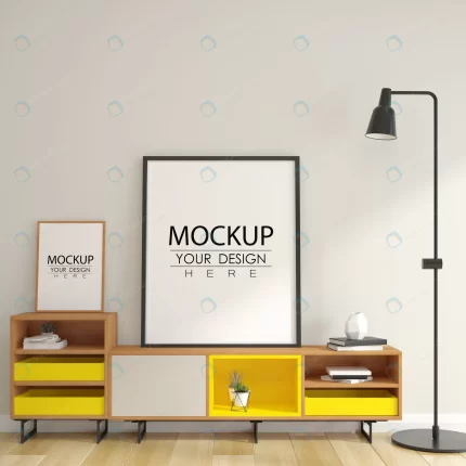 poster frame living room mockup crc751a2cb0 size58.11mb - title:graphic home - اورچین فایل - format: - sku: - keywords: p_id:353984