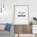 - poster frame living room mockup crcd647a089 size49.33mb - Home