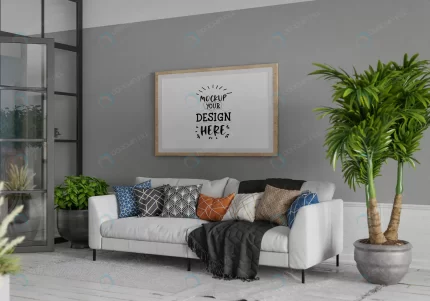 poster frame living room psd mockup 2 crc9c39f81d size82.96mb - title:graphic home - اورچین فایل - format: - sku: - keywords: p_id:353984