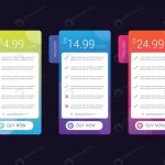 - price table design with vibrant gradient color go crc6a5b5828 size1.14mb - Home