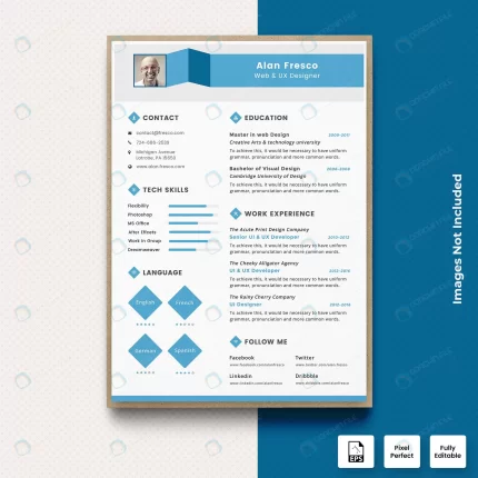professional blue resume cv template vector premi crcc49ca96a size1.41mb - title:graphic home - اورچین فایل - format: - sku: - keywords: p_id:353984