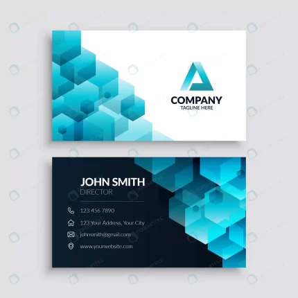 professional business card template with blue hex crc6009afbf size0.86mb - title:graphic home - اورچین فایل - format: - sku: - keywords: p_id:353984