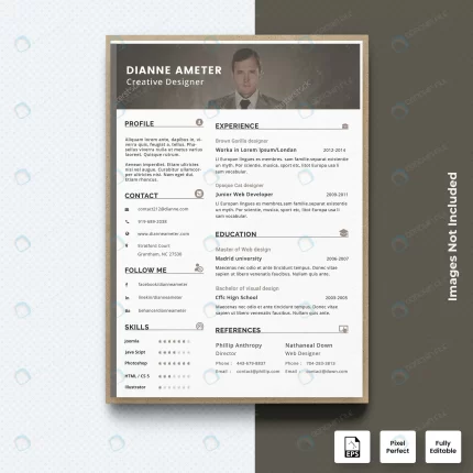 professional image resume cv template vector prem crc612bfbcb size1.36mb - title:graphic home - اورچین فایل - format: - sku: - keywords: p_id:353984