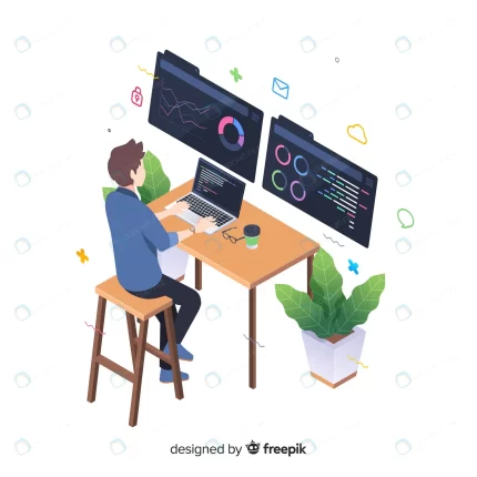 programmer working isometric style crc285e1579 size1.04mb - title:graphic home - اورچین فایل - format: - sku: - keywords: p_id:353984