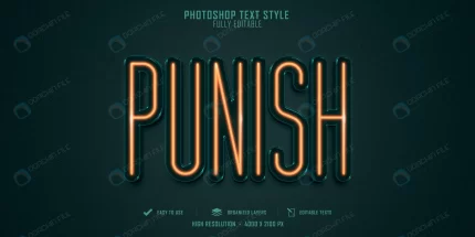 punish 3d text style effect template design crc459070f3 size30.78mb - title:graphic home - اورچین فایل - format: - sku: - keywords: p_id:353984