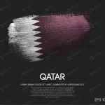 - qatar flag made glitter sparkle brush paint rnd710 frp2706144 - Home