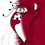 qatar flag with mascot qatar world cup vector grap rnd216 frp30932880 - title:Home - اورچین فایل - format: - sku: - keywords:وکتور,موکاپ,افکت متنی,پروژه افترافکت p_id:63922