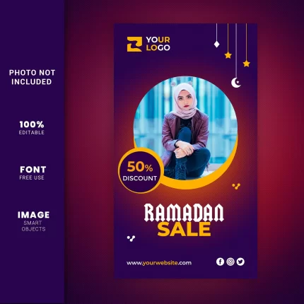 ramadan fashion sale social media promotion story page template - title:graphic home - اورچین فایل - format: - sku: - keywords: p_id:353984