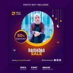 ramadan sale promotion banner instagram post template - title:Home - اورچین فایل - format: - sku: - keywords:وکتور,موکاپ,افکت متنی,پروژه افترافکت p_id:63922