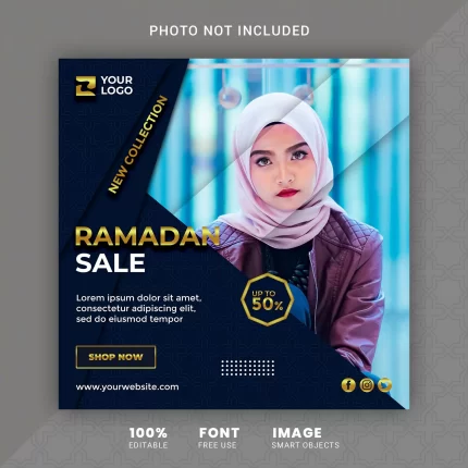 ramadan sale social media promotion banner template - title:graphic home - اورچین فایل - format: - sku: - keywords: p_id:353984