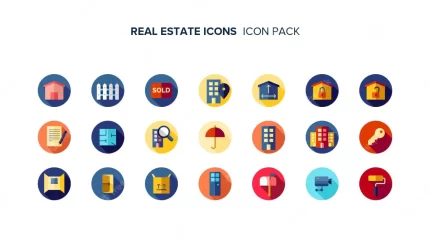 real estate icons rnd643 frp25673964 - title:graphic home - اورچین فایل - format: - sku: - keywords: p_id:353984