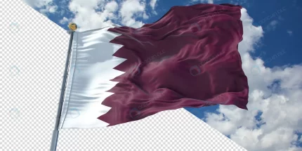 realistic 3d renders qatar flag transparent rnd840 frp31254565 - title:graphic home - اورچین فایل - format: - sku: - keywords: p_id:353984
