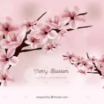 - realistic cherry blossom background design crc97e2d91c size53.87mb - Home