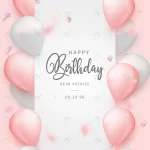 realistic happy birthday background with pink bal crc156ea4af size8.33mb - title:Home - اورچین فایل - format: - sku: - keywords:وکتور,موکاپ,افکت متنی,پروژه افترافکت p_id:63922