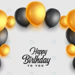 realistic happy birthday card with golden black b crcff610cc8 size2.10mb - title:Home - اورچین فایل - format: - sku: - keywords:وکتور,موکاپ,افکت متنی,پروژه افترافکت p_id:63922