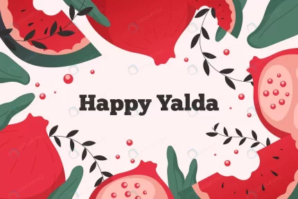 realistic happy yalda with slices fruit crc891ac057 size620.7kb - title:graphic home - اورچین فایل - format: - sku: - keywords: p_id:353984