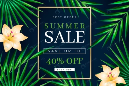 realistic summer sale illustration crcffe11589 size7.02mb - title:graphic home - اورچین فایل - format: - sku: - keywords: p_id:353984