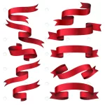 - red glossy ribbon banners set collection object s crc1687e704 size1.96mb - Home