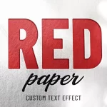 red paper emboss text effect 1 - title:Home - اورچین فایل - format: - sku: - keywords:وکتور,موکاپ,افکت متنی,پروژه افترافکت p_id:63922