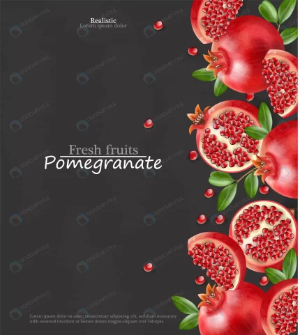 red pomegranate realistic fresh fruit isolated bl crcff443287 size10.45mb - title:graphic home - اورچین فایل - format: - sku: - keywords: p_id:353984