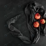 red pomegranates black tablecloth top view crccc506d09 size12.46mb 6000x4000 - title:Home - اورچین فایل - format: - sku: - keywords:وکتور,موکاپ,افکت متنی,پروژه افترافکت p_id:63922