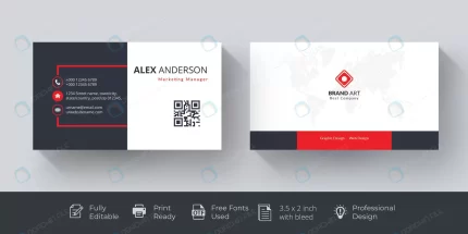 red shape visit card template free rnd246 frp25449842 - title:graphic home - اورچین فایل - format: - sku: - keywords: p_id:353984