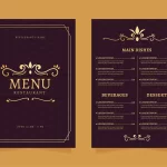 restaurant menu template golden with violet crcdb2e8213 size1.60mb - title:Home - اورچین فایل - format: - sku: - keywords:وکتور,موکاپ,افکت متنی,پروژه افترافکت p_id:63922