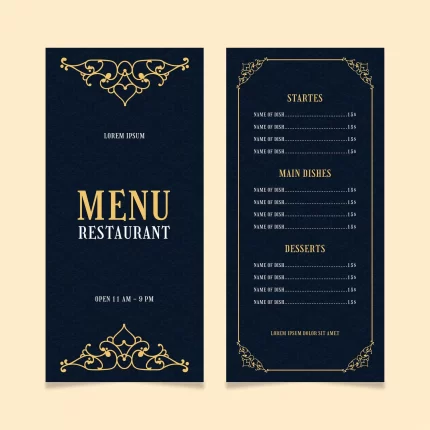 restaurant menu template golden crcb083b2f0 size3.46mb - title:graphic home - اورچین فایل - format: - sku: - keywords: p_id:353984