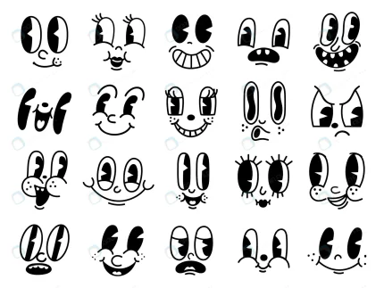 retro 30s cartoon mascot characters funny faces 50 rnd122 frp19509211 - title:graphic home - اورچین فایل - format: - sku: - keywords: p_id:353984