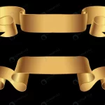 - retro gold ribbon banners crcd728688d size1.07mb - Home