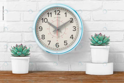 retro wall clock mockup front view crce157eab1 size153.31mb - title:graphic home - اورچین فایل - format: - sku: - keywords: p_id:353984