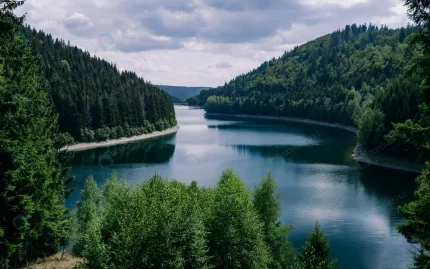 river surrounded by forests cloudy sky thuringia crcd060ca0e size8.88mb 4381x2738 1 - title:graphic home - اورچین فایل - format: - sku: - keywords: p_id:353984