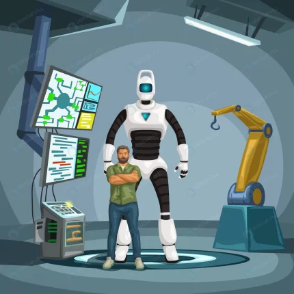 robot engineer with cyborg lab 1.webp crcea3564bd size2.17mb 1 - title:graphic home - اورچین فایل - format: - sku: - keywords: p_id:353984