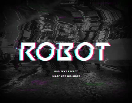 robot text effect template - title:graphic home - اورچین فایل - format: - sku: - keywords: p_id:353984