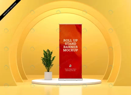 roll up banner stand mockup crc618056da size72.84mb - title:graphic home - اورچین فایل - format: - sku: - keywords: p_id:353984