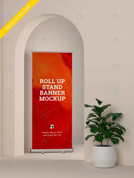 roll up banner stand mockup 3 crcb128a2d5 size48.96mb - title:graphic home - اورچین فایل - format: - sku: - keywords: p_id:353984