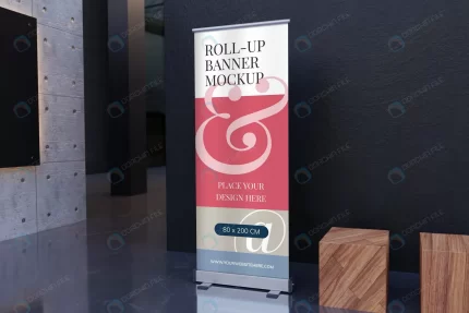 roll up standing banner mockup crc58577e00 size27.00mb - title:graphic home - اورچین فایل - format: - sku: - keywords: p_id:353984