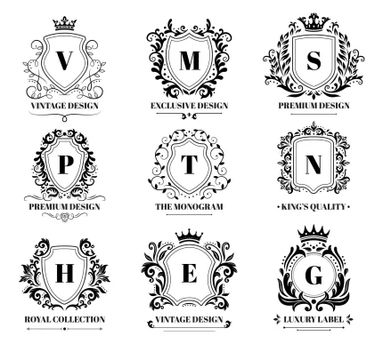 royal shields badges vintage ornament luxury logo crc89717568 size3.06mb - title:graphic home - اورچین فایل - format: - sku: - keywords: p_id:353984