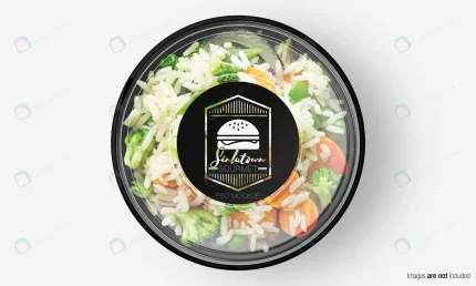 salad box mockup with label vegetable rice rnd301 frp12082848 - title:graphic home - اورچین فایل - format: - sku: - keywords: p_id:353984