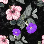 - seamless floral pattern hibiscus flowers backgrou crce12fa0d5 size19.14mb - Home