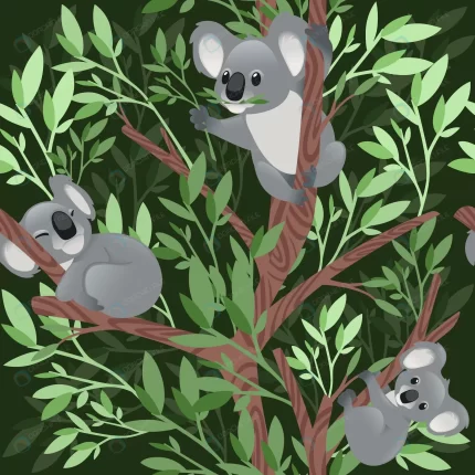 seamless pattern cute grey koala bear different po rnd857 frp28523099 1 - title:graphic home - اورچین فایل - format: - sku: - keywords: p_id:353984
