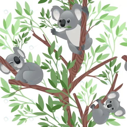 seamless pattern cute grey koala bear different po rnd859 frp28523094 1 - title:graphic home - اورچین فایل - format: - sku: - keywords: p_id:353984