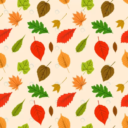 seamless pattern with autumn outline leaves differ rnd801 frp31654391 - title:graphic home - اورچین فایل - format: - sku: - keywords: p_id:353984