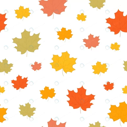 seamless pattern with maple leaves with watercolor rnd968 frp31671882 - title:graphic home - اورچین فایل - format: - sku: - keywords: p_id:353984