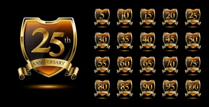 set anniversary emblems with gold shield ribbon crcd9e41e39 size4.66mb - title:graphic home - اورچین فایل - format: - sku: - keywords: p_id:353984